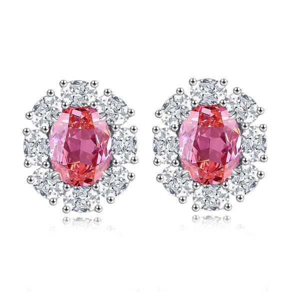 Wholesale Women's S925 Sterling Silver Earrings With Geometric Pattern And Electroplating Treatment