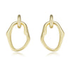 Wholesale Women's S925 Sterling Silver Electroplated Irregular Geometric Circle Hollow Earrings