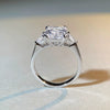 Wholesale Women's S925 Sterling Silver Emerald Cut Ring With Geometric Style And Electroplating Process