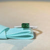 Wholesale Women's S925 Sterling Silver Emerald Ring With Geometric Pattern And Electroplating Treatment