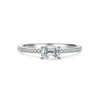 Wholesale Women's S925 Sterling Silver Emerald Ring With Geometric Pattern And Electroplating Treatment