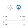 Wholesale Women's S925 Sterling Silver Enamel Blue Eyes Earrings With Dripping Glue Mini Personality Creative Eyelash Asymmetric And Lovely Style