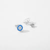 Wholesale Women's S925 Sterling Silver Enamel Blue Eyes Earrings With Dripping Glue Mini Personality Creative Eyelash Asymmetric And Lovely Style