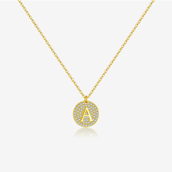 Wholesale Women's S925 Sterling Silver English Letter Necklace With Simple All Match Plain High Level Design Sense And Electroplating Process