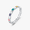 Wholesale Women's S925 Sterling Silver Epoxy Heartshaped Ring