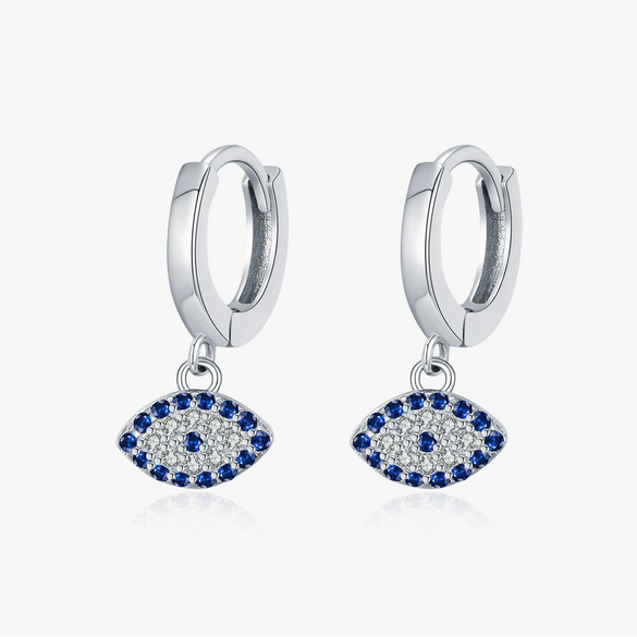 Wholesale Women's S925 Sterling Silver Eyeshaped Electroplated Light Luxury Earrings