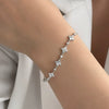 Wholesale Women's S925 Sterling Silver Fairy Bracelet With Star And Geometric Pattern Electroplated Light Luxury And Minimalist Style
