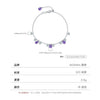 Wholesale Women's S925 Sterling Silver Fairy Style Drop Shape Amethyst Diamond Tassel Peas Bracelet