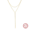 Wholesale Women's S925 Sterling Silver Fairy Style Geometric Clavicle Chain With Electroplating