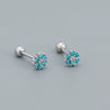 Wholesale Women's S925 Sterling Silver Floral Zircon Earrings With Electroplating