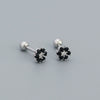 Wholesale Women's S925 Sterling Silver Floral Zircon Earrings With Electroplating