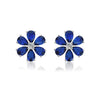 Wholesale Women's S925 Sterling Silver Flower Earrings With Diamond Design