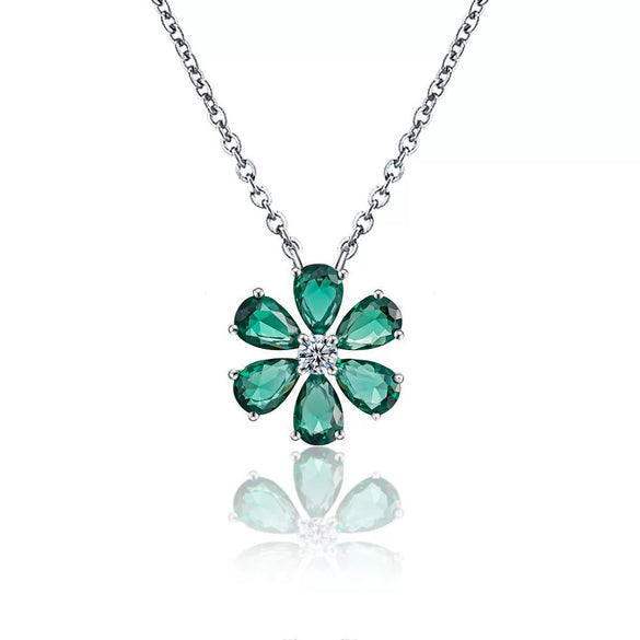 Wholesale Women's S925 Sterling Silver Flower Earrings With Diamond Design