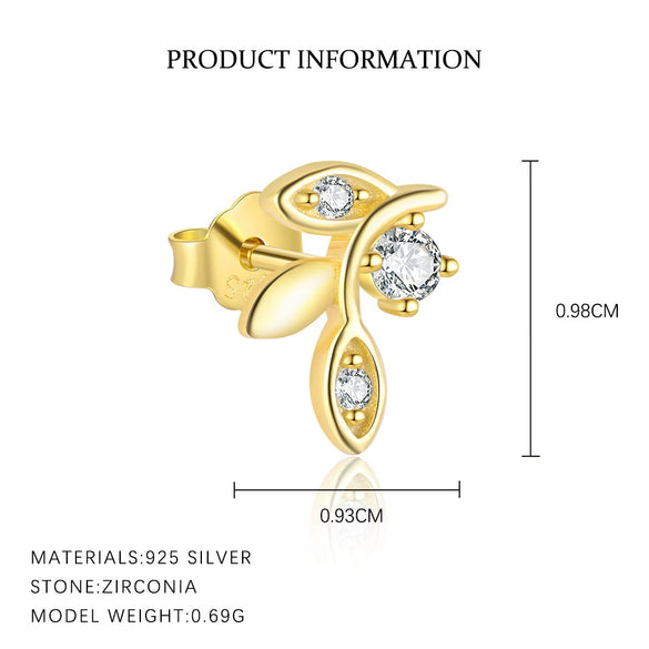 Wholesale Women's S925 Sterling Silver Flower Earrings With Zirconia Design