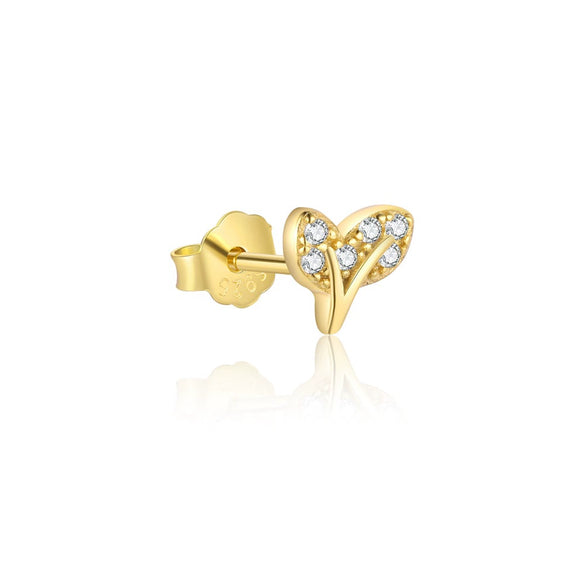 Wholesale Women's S925 Sterling Silver Flower Earrings With Zirconia Design