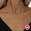 Wholesale Women's S925 Sterling Silver Flower Geometric Stacked Collarbone Necklace With Electroplating Ochain