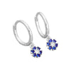 Wholesale Women's S925 Sterling Silver Flower Pattern Diamond Earrings