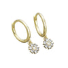 Wholesale Women's S925 Sterling Silver Flower Pattern Diamond Earrings