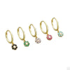 Wholesale Women's S925 Sterling Silver Flower Pattern Diamond Earrings