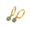 Wholesale Women's S925 Sterling Silver Flower Pattern Diamond Earrings