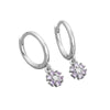 Wholesale Women's S925 Sterling Silver Flower Pattern Diamond Earrings
