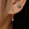 Wholesale Women's S925 Sterling Silver Flower Pattern Diamond Earrings
