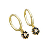 Wholesale Women's S925 Sterling Silver Flower Pattern Diamond Earrings
