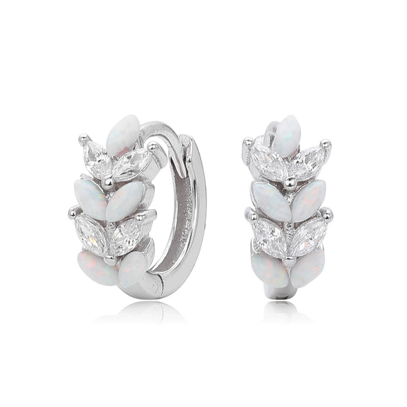 Wholesale Women's S925 Sterling Silver Flower Pattern Inlaid Zircon Earrings