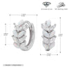 Wholesale Women's S925 Sterling Silver Flower Pattern Inlaid Zircon Earrings
