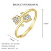 Wholesale Women's S925 Sterling Silver Flower Petal Micropaved Opening Adjustable Ring
