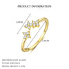 Wholesale Women's S925 Sterling Silver Flower Ring With Zirconia Simple And Fashionable