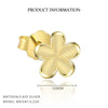 Wholesale Women's S925 Sterling Silver Flower Stud Earrings Electroplated Trendy Simple Design