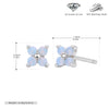 Wholesale Women's S925 Sterling Silver Flower Zirconium Electroplated Earrings