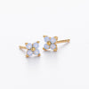 Wholesale Women's S925 Sterling Silver Flower Zirconium Electroplated Earrings