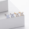 Wholesale Women's S925 Sterling Silver Flower Zirconium Electroplated Earrings