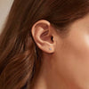 Wholesale Women's S925 Sterling Silver Flower Zirconium Electroplated Earrings