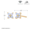 Wholesale Women's S925 Sterling Silver Flower Zirconium Electroplated Earrings