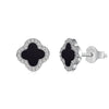 Wholesale Women's S925 Sterling Silver Four Leaf Clover Design Electroplated Light Luxury Earrings