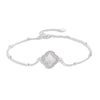 Wholesale Women's S925 Sterling Silver Four Leaf Clover Geometric Pattern Electroplated Bracelet