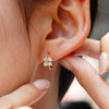 Wholesale Women's S925 Sterling Silver Four Leaf Clover Moissanite Earrings Set With Diamonds Fashion Design