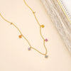 Wholesale Women's S925 Sterling Silver Four Leaf Clover Zirconium Fashion Clavicle Necklace With Cross Chain