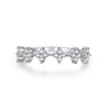 Wholesale Women's S925 Sterling Silver Fourleaf Clover Geometric Ring With Diamond Design