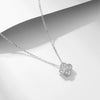 Wholesale Women's S925 Sterling Silver Fourleaf Clover Light Luxury Design Highgrade Flash Diamond Allmatch Fresh Clavicle Chain With Geometric Pattern