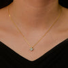 Wholesale Women's S925 Sterling Silver Fourleaf Clover Light Luxury Design Highgrade Flash Diamond Allmatch Fresh Clavicle Chain With Geometric Pattern