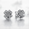 Wholesale Women's S925 Sterling Silver Fourleaf Clover Microinlay Earrings With High Sense And Flower Pattern