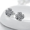 Wholesale Women's S925 Sterling Silver Fourleaf Clover Microinlay Earrings With High Sense And Flower Pattern