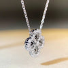 Wholesale Women's S925 Sterling Silver Fourleaf Clover Ochain Necklace With Electroplating