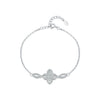 Wholesale Women's S925 Sterling Silver French Vintage Flower Electroplated Bracelet