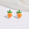 Wholesale Women's S925 Sterling Silver Fruit Shaped Dripping Oil Earrings