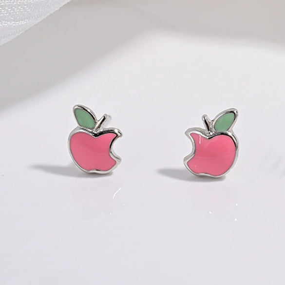 Wholesale Women's S925 Sterling Silver Fruit Shaped Dripping Oil Earrings